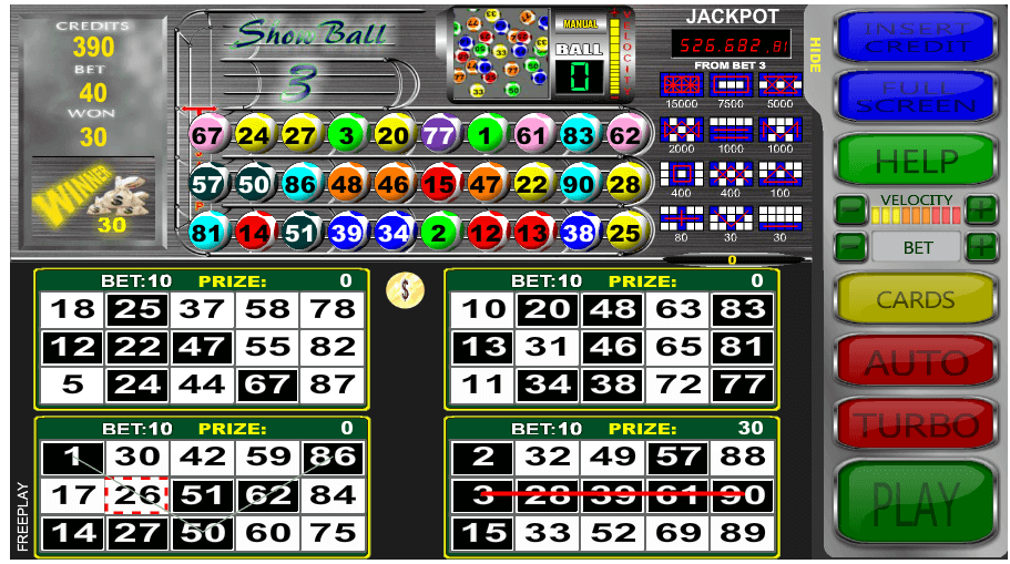 Show Ball 3 Bingo - Caça Níquel (PC) 